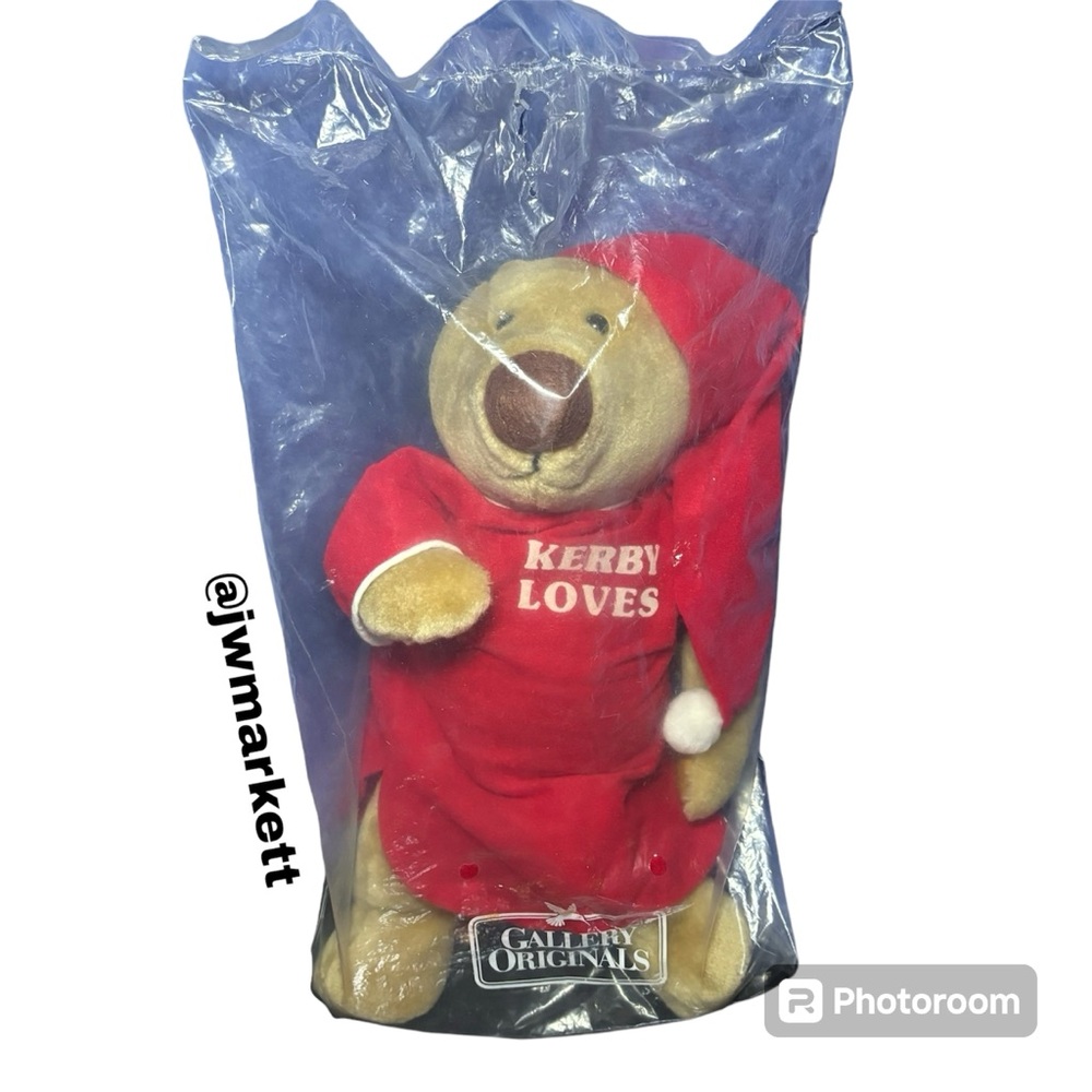 *SEALED Avon Kerby Loves 1983 VINTAGE Plush Bear In Red NightShirt UNOPENED/NEW